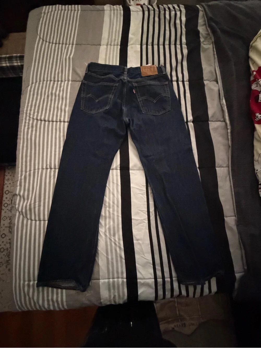 Levi's Dark Blue Straight Jeans - Picture 2 of 2